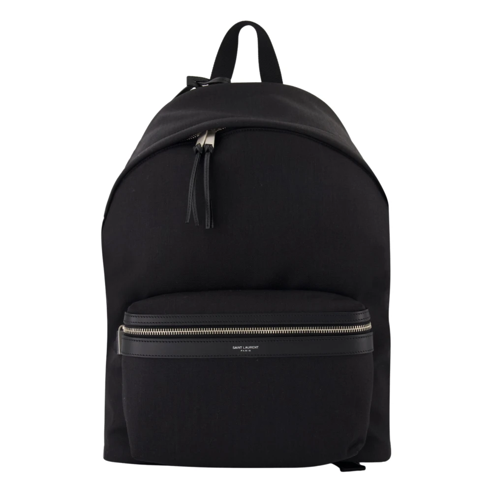 Saint Laurent Men's Black City Backpack Spring-Summer 2025