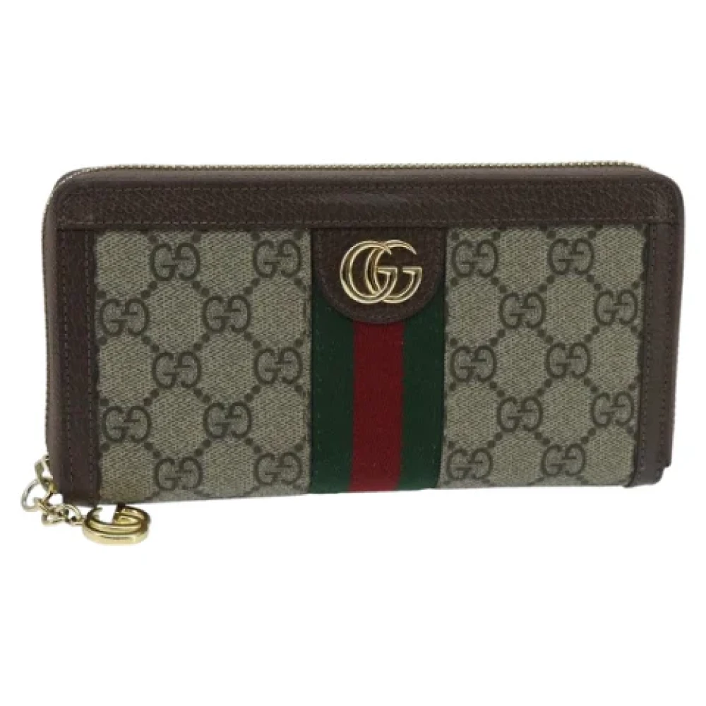 Gucci Vintage Pre-owned Canvas wallets Beige Dames