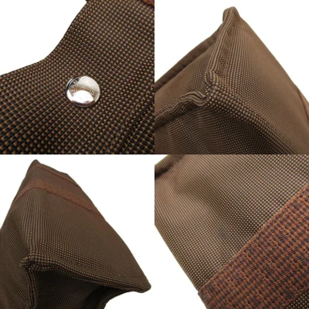 Hermès Vintage Pre-owned Canvas handbags Brown Dames
