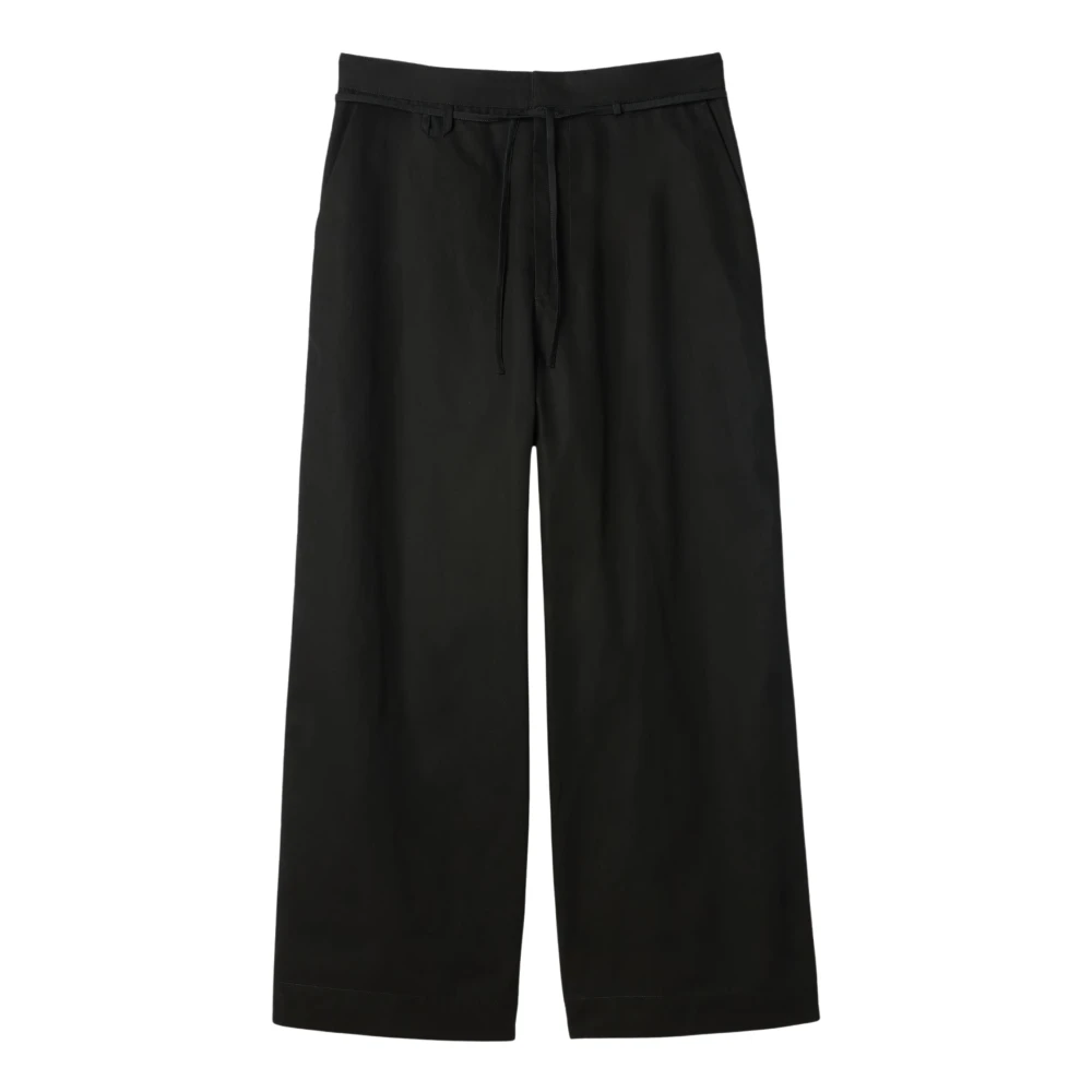 Jacquemus Black Wide Trousers, Male, Xl, Wide-Leg Crop Trousers