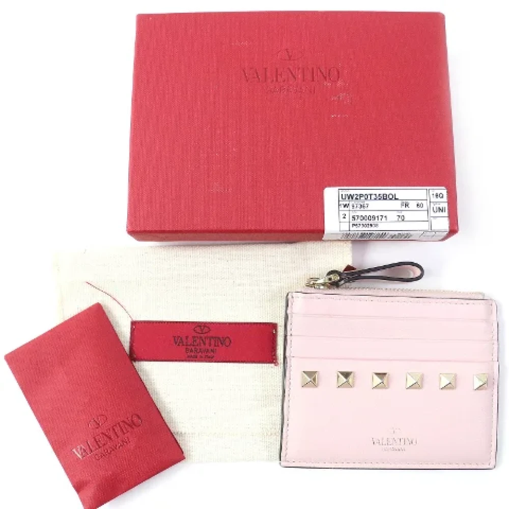 Valentino Vintage Pre-owned Leather wallets Pink Dames