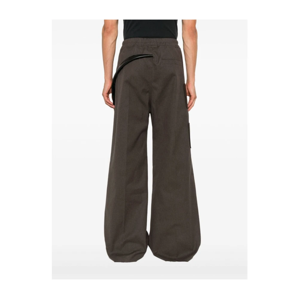 Rick Owens Wijde Pijp Bruine Katoenen Broek Brown Heren