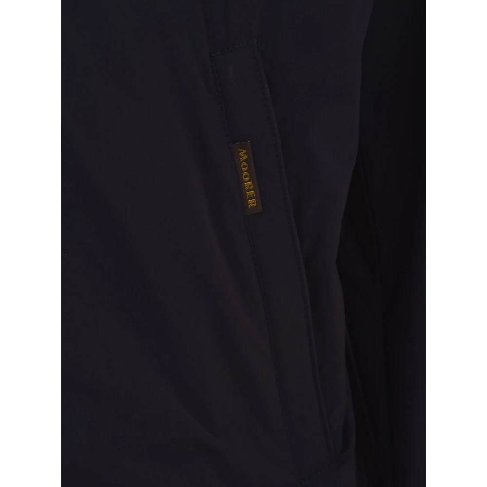 Moorer Blauwe Harsgecoate Bi-Elastische Jas Blue Heren