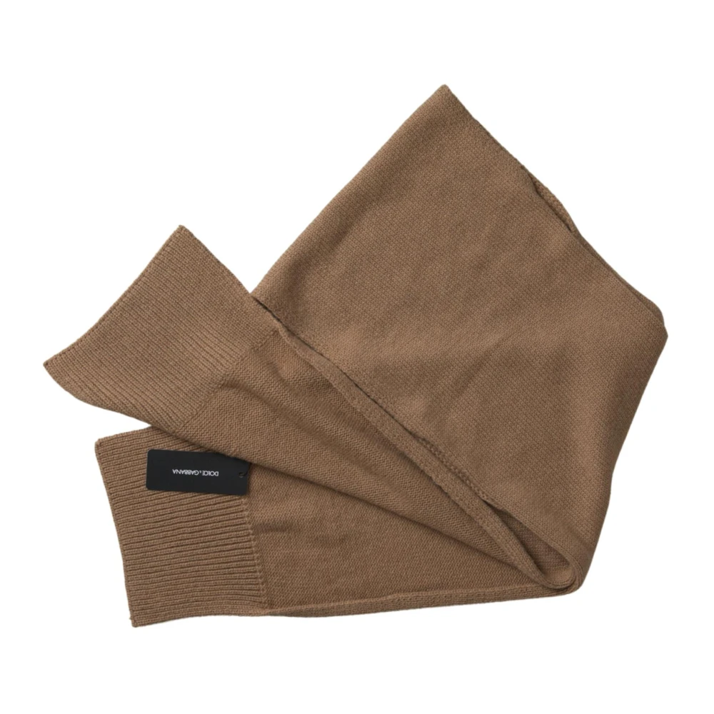 Dolce & Gabbana Luxe Kamelen Wrap Shawl Foulard Sjaal Brown Dames