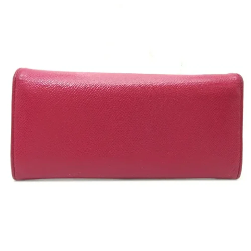 Bvlgari Vintage Pre-owned Leather wallets Pink Dames