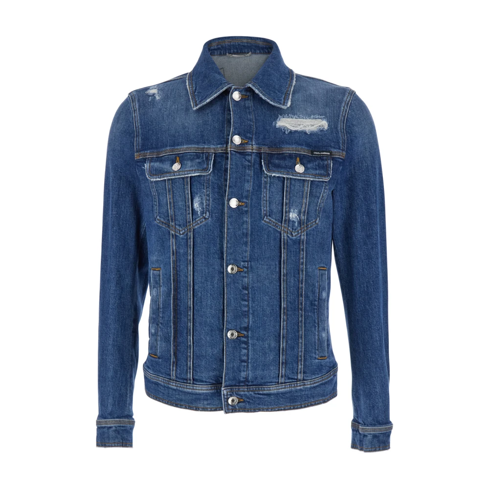 Dolce & Gabbana Men's Blue Denim Jacket For - Denim Jackets - M - Jackets
