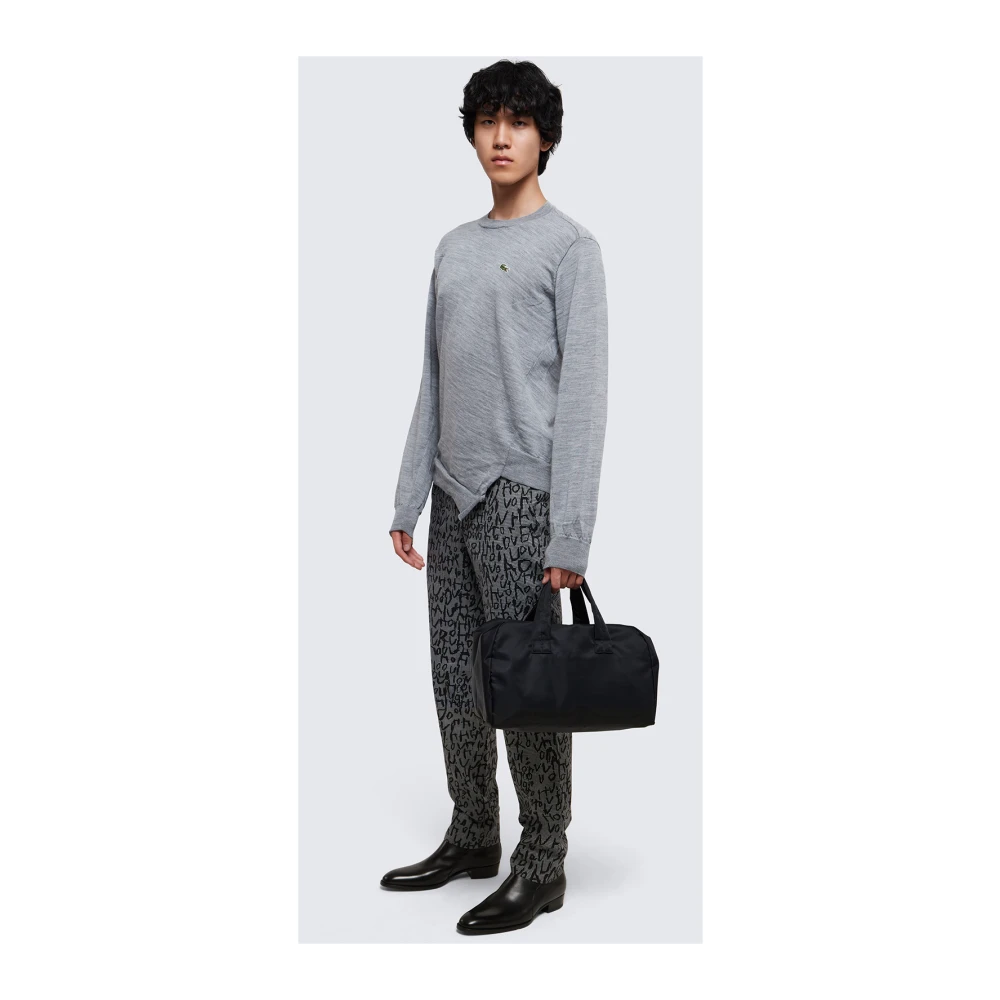 Comme des Garçons Grijze Trui met Logo Print Gray Heren