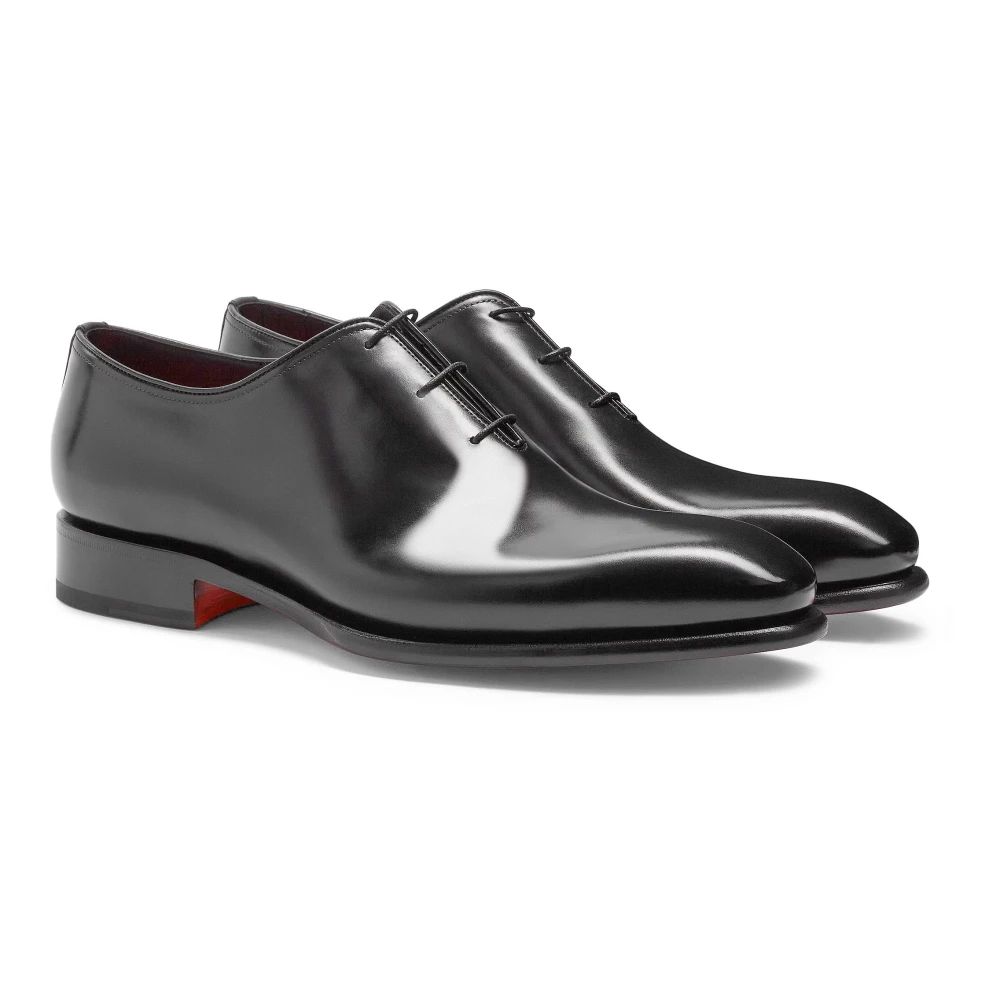 Santoni Gepolijste Leren Oxford Schoenen