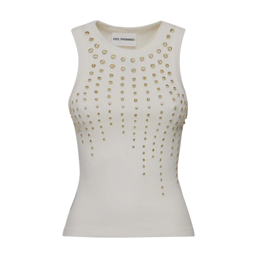 DES Phemmes Katoenen Tank Top White Dames
