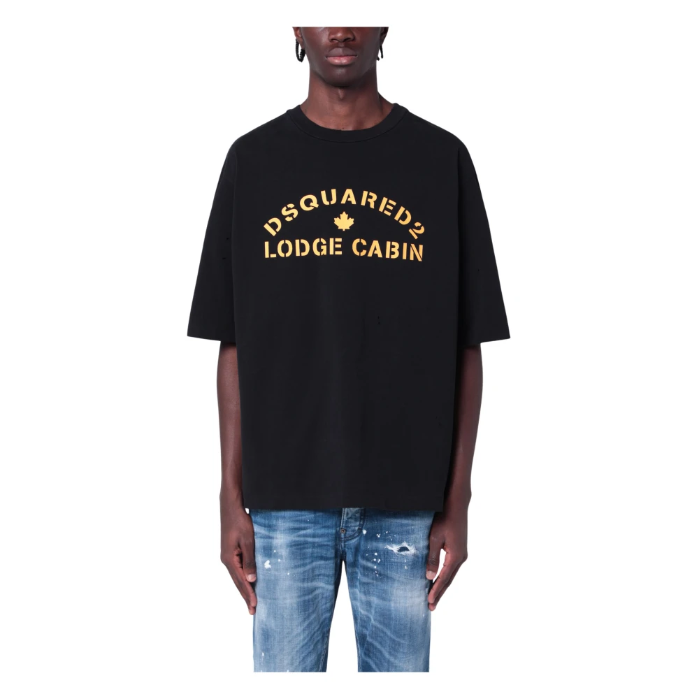 Dsquared2 Korte mouwen ronde hals T-shirt Black Heren