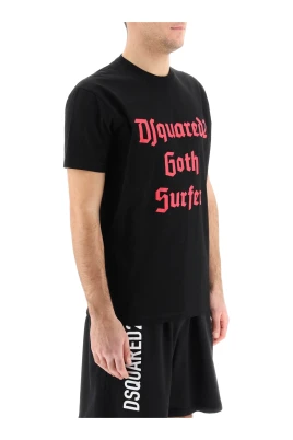 Goth Surfer T-Shirt med bokstavstryck