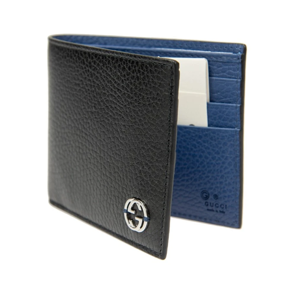 Gucci Interlocking Bifold Portemonnee Black Heren