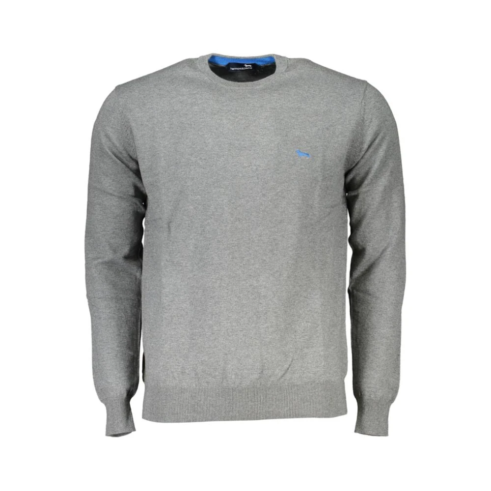 Harmont & Blaine Men's Grey Stylish Sweater With Round Neckline Made Of Cotton Blend