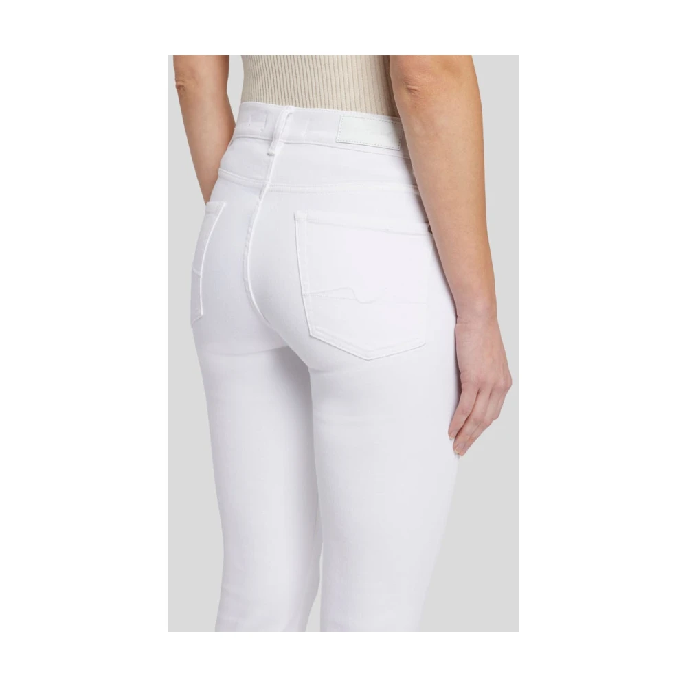 7 For All Mankind Roxanne Enkel Wit Luxe Vintage Jeans White Dames
