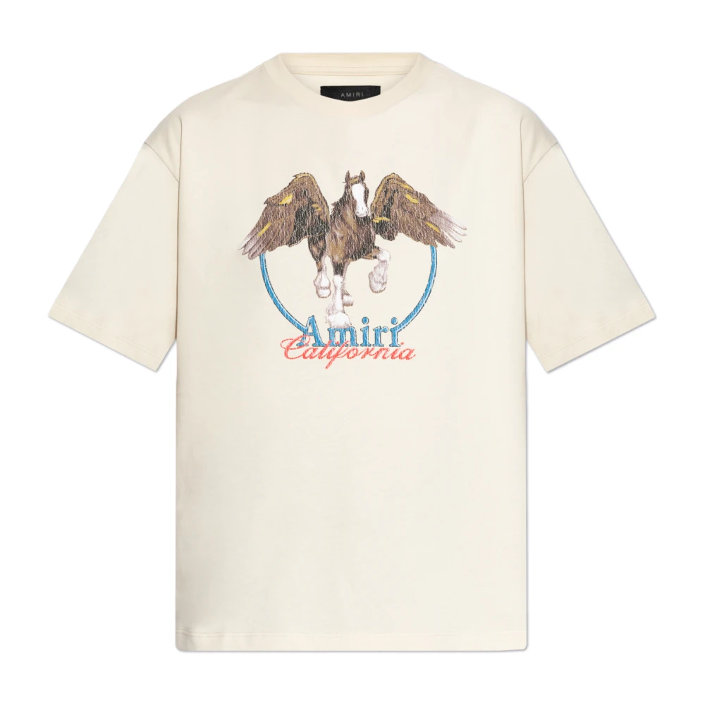 Amiri T-shirt met print Beige Dames