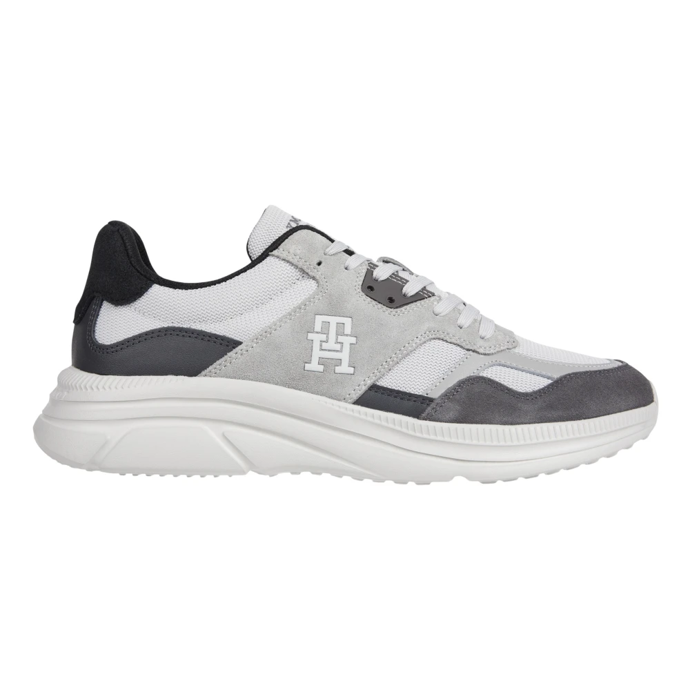 Tommy Hilfiger Grijze Runner Sneakers Color Block Heren Schoenen Veelkleurig Multicolor