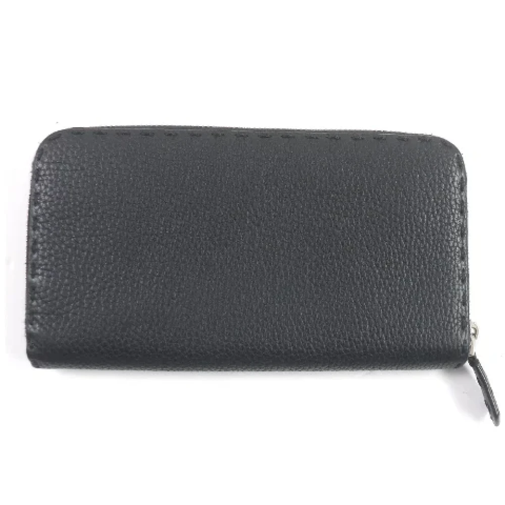 Fendi Vintage Pre-owned Leather wallets Black Heren