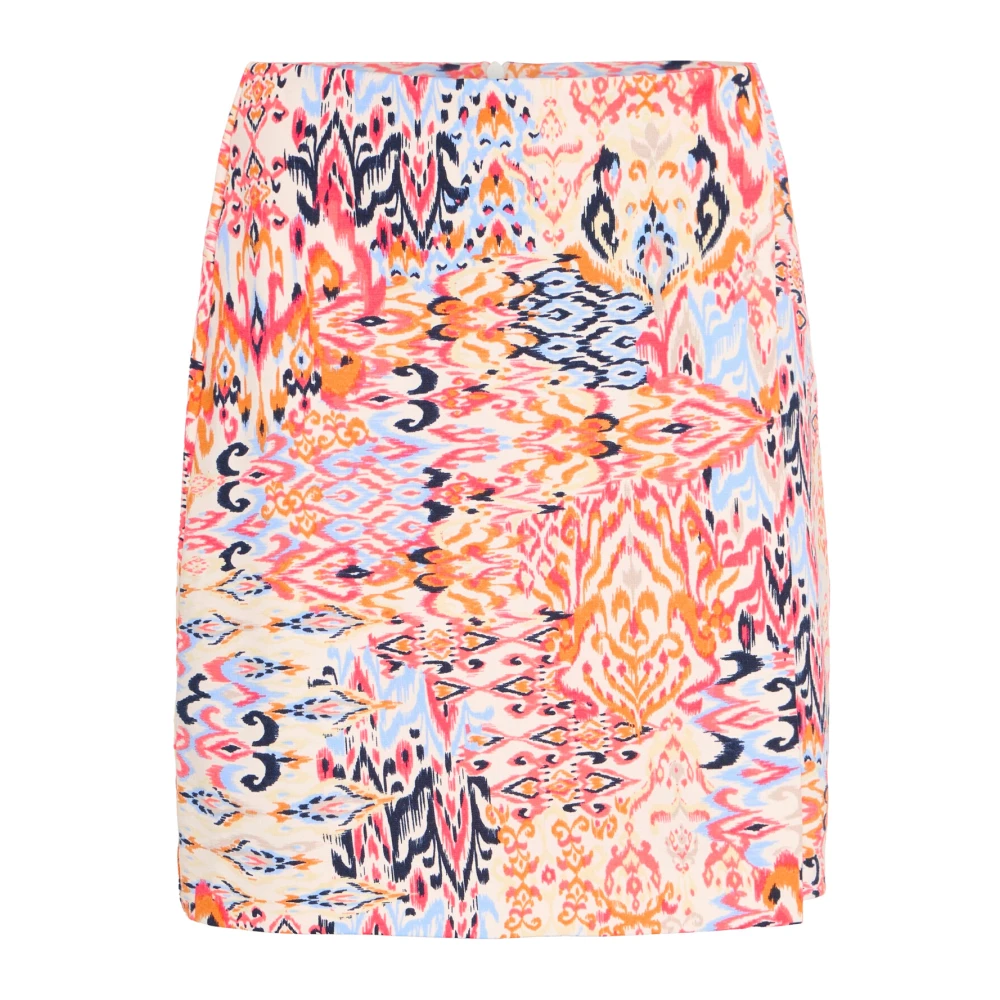 Ichi Kleurrijke Ikat Print Minirok Multicolor Dames
