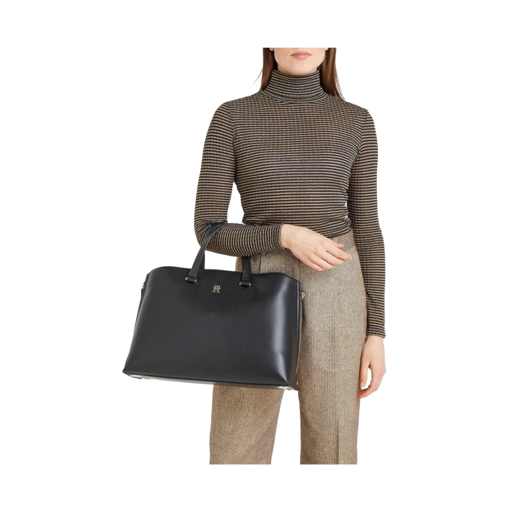 Tommy Hilfiger Zwarte Tote Tas voor Vrouwen Black Dames