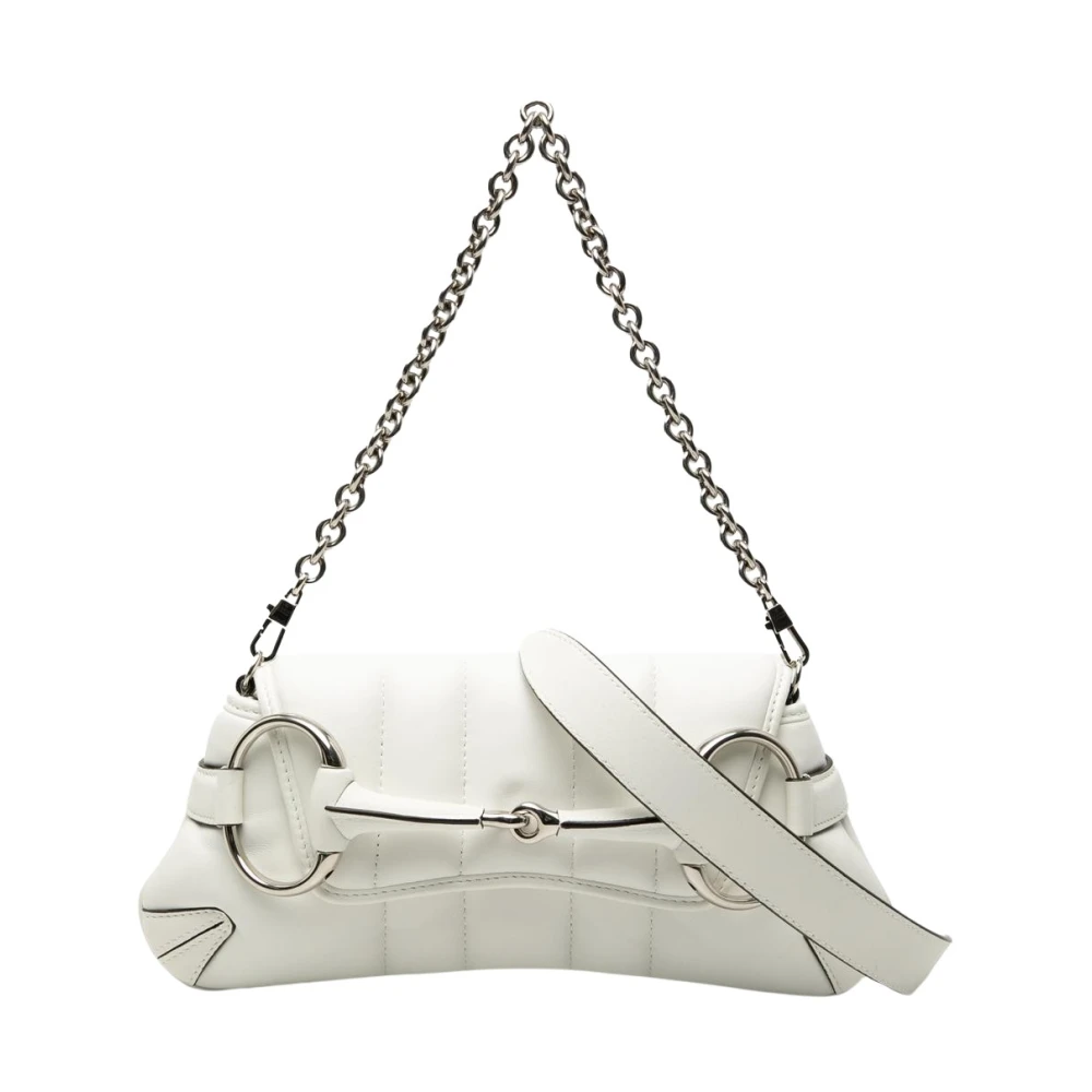 Gucci Vintage Damen Weiß Pre-Owned Ledertasche