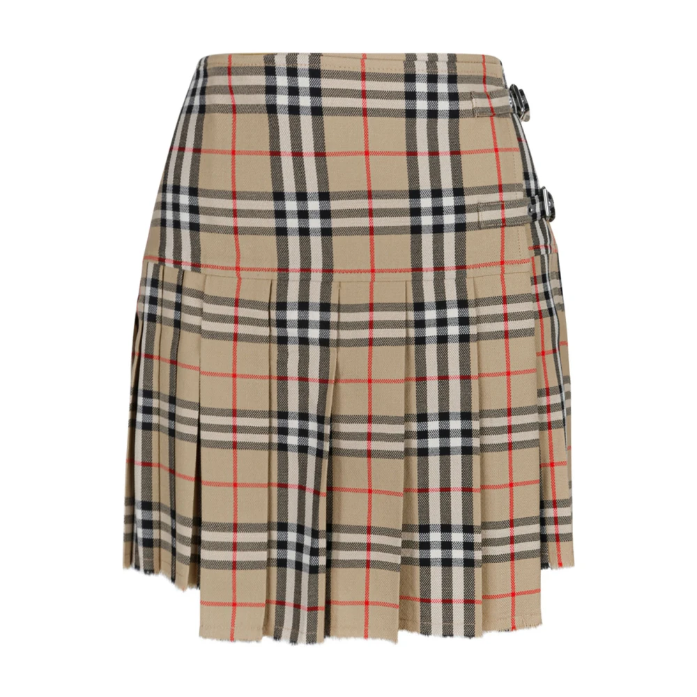Burberry Women's Beige Archive Mini Kilt Skirt - Short Skirts - Xs - Skirts