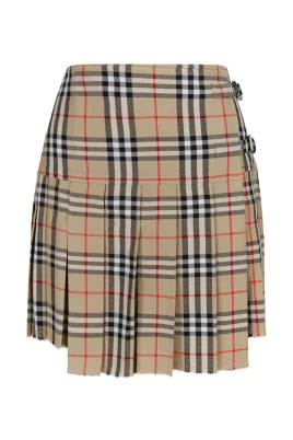 Beige Arkiv Mini Kilt Kjol