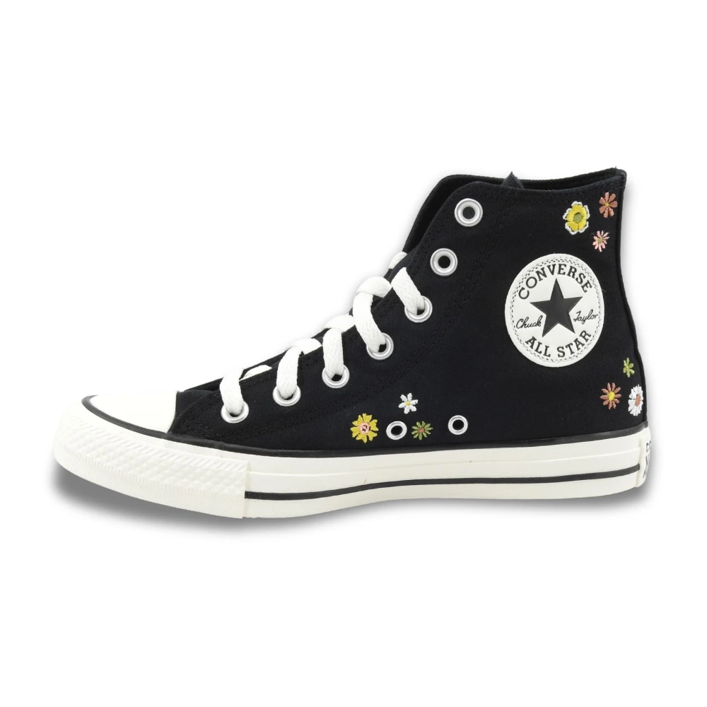 Converse All Star Embroidered Florals High Top Dames Schoenen Zwart