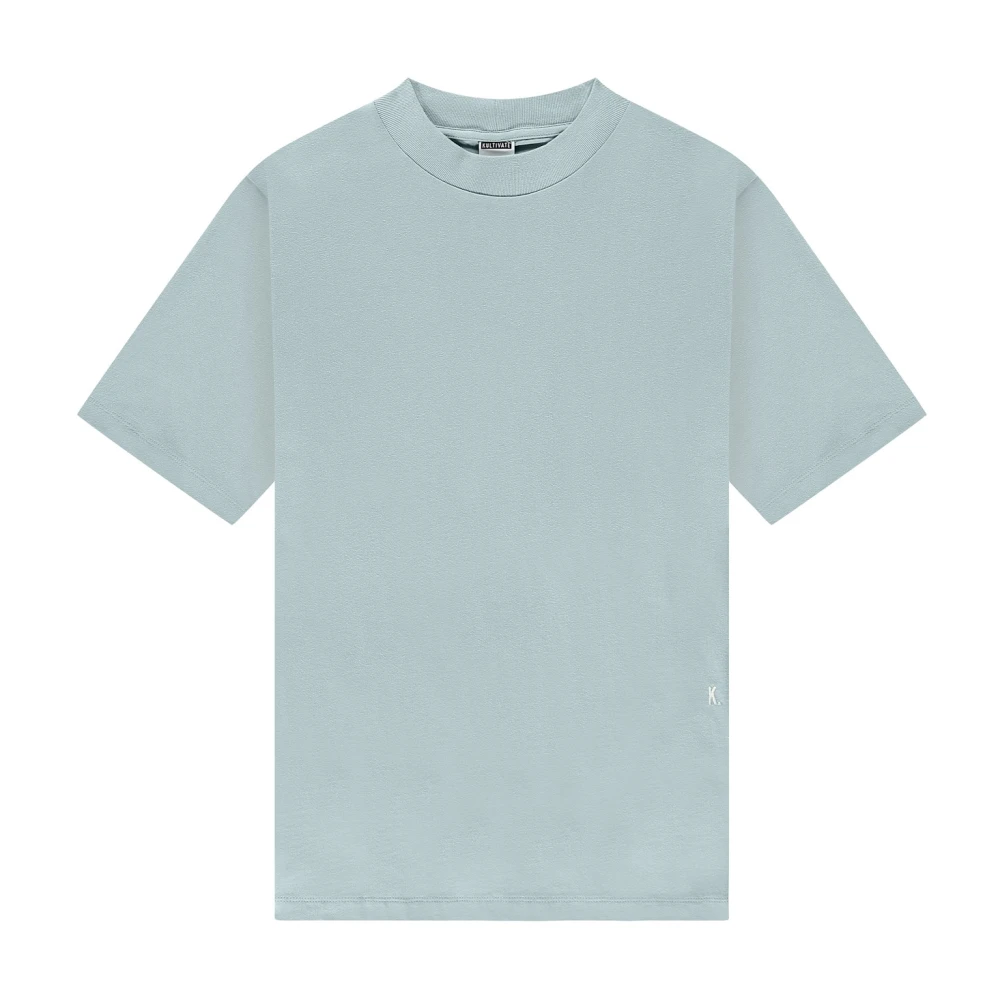 Kultivate Mock T-shirt in lichtblauw Gray Heren