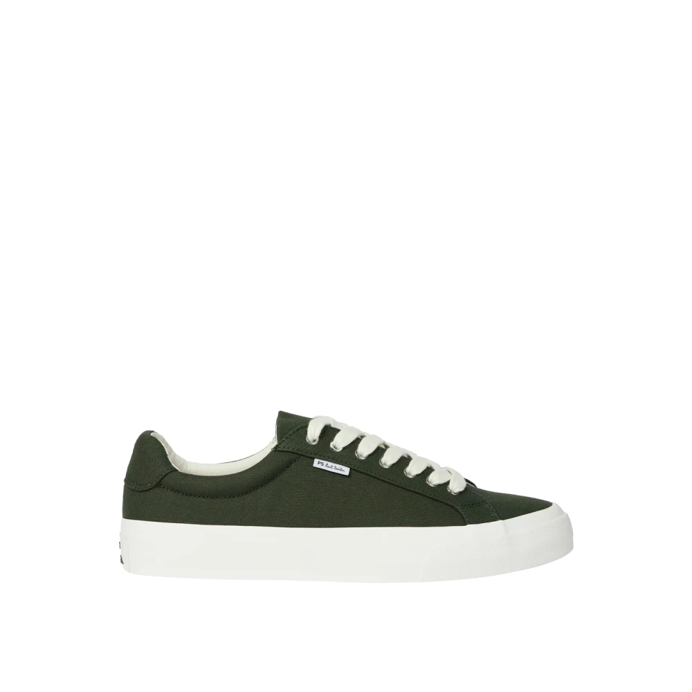 PS By Paul Smith Groene Canvas Lage Top Veterschoenen Heren Schoenen