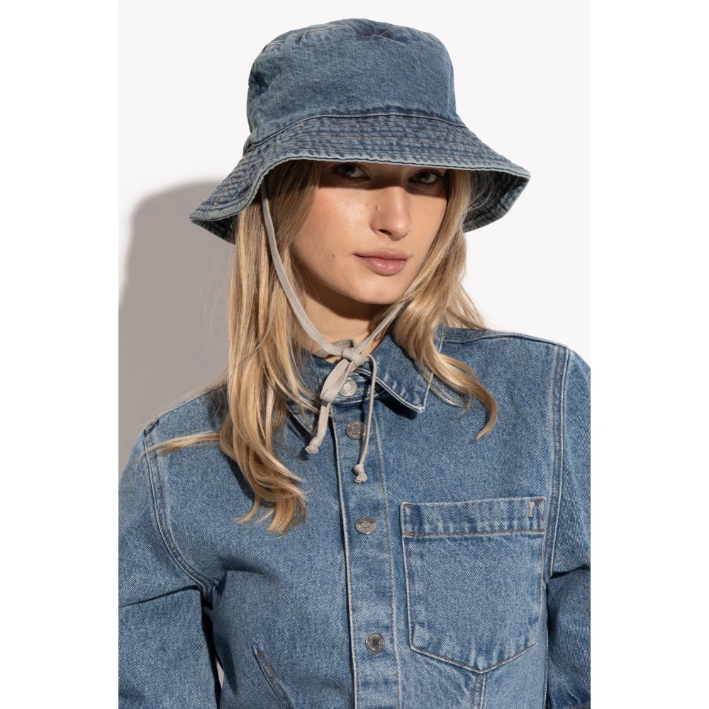 Rick Owens Denim Hoed Blue Unisex