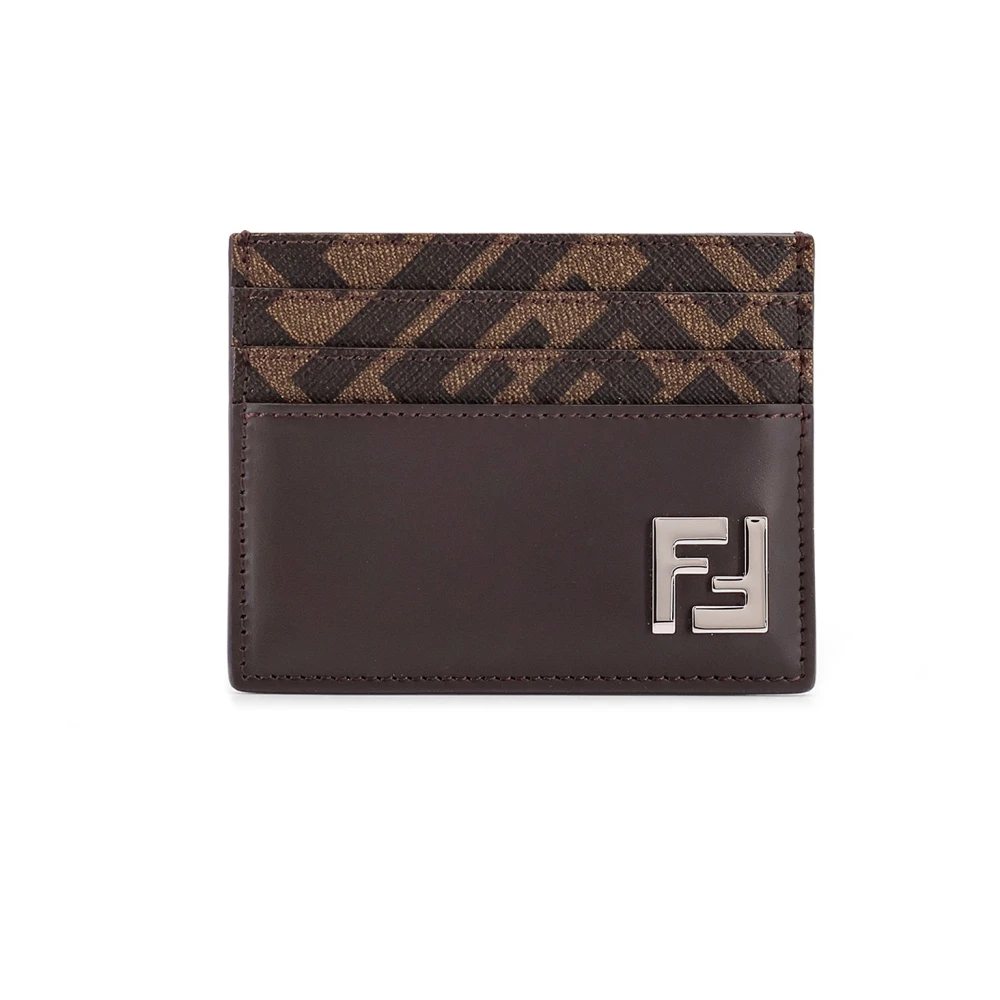 Fendi Stylish Card Holder With Multiple Compartments - Male - Wallets & Cardholders - Brown - One Size - Accessories