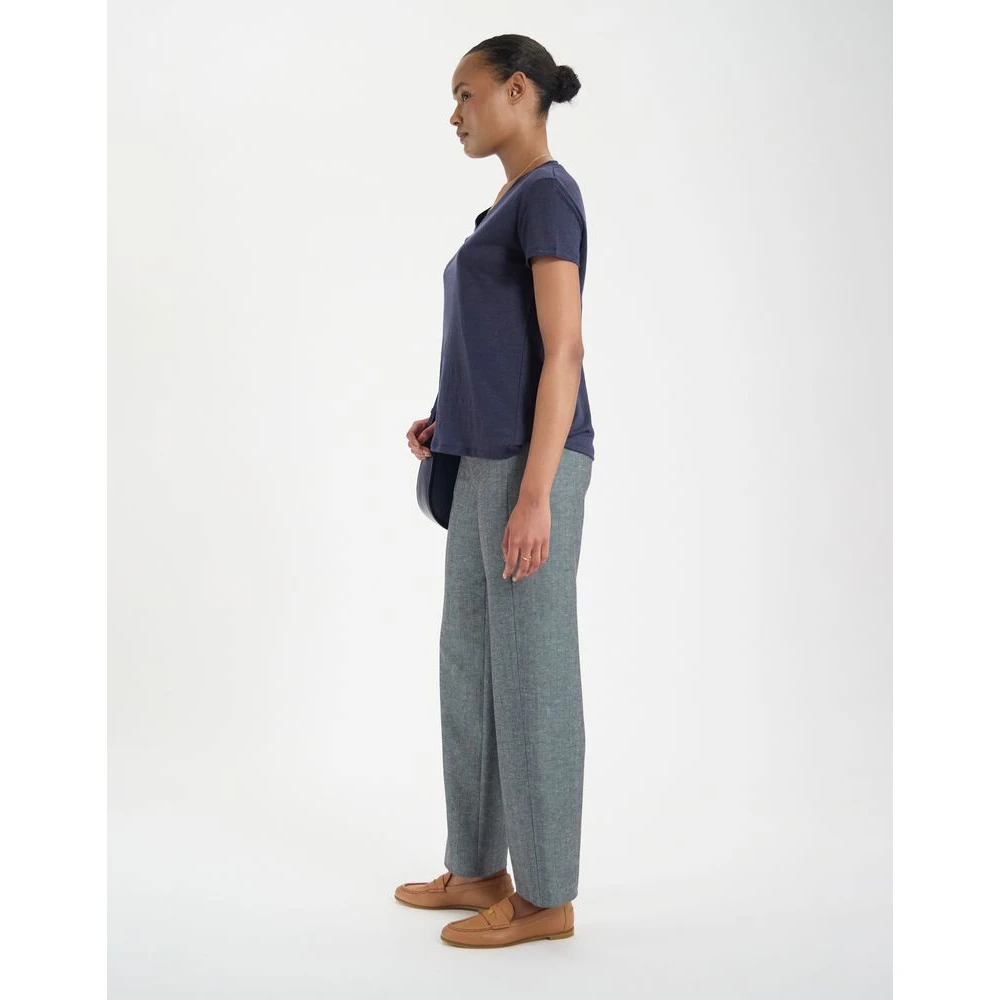 Ines De La Fressange Paris Apolline linnen T-shirt Blue Dames