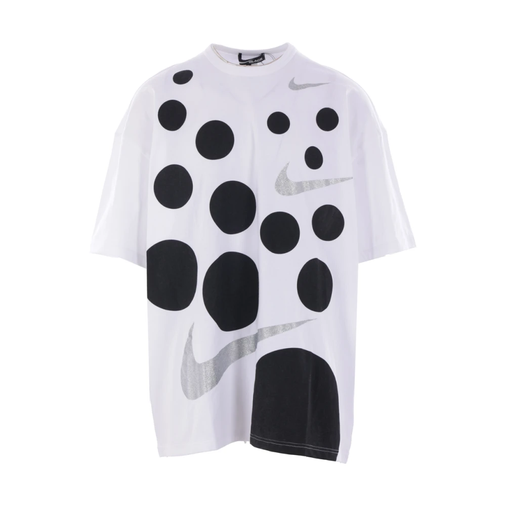 Comme des Garçons Wit Oversized T-shirt met Polkadots White Heren