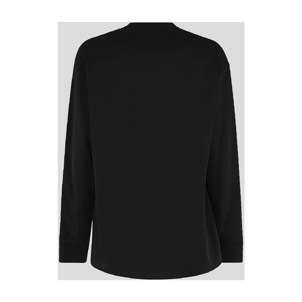 Y-3 Katoenen Logo Sweatshirt Black Heren
