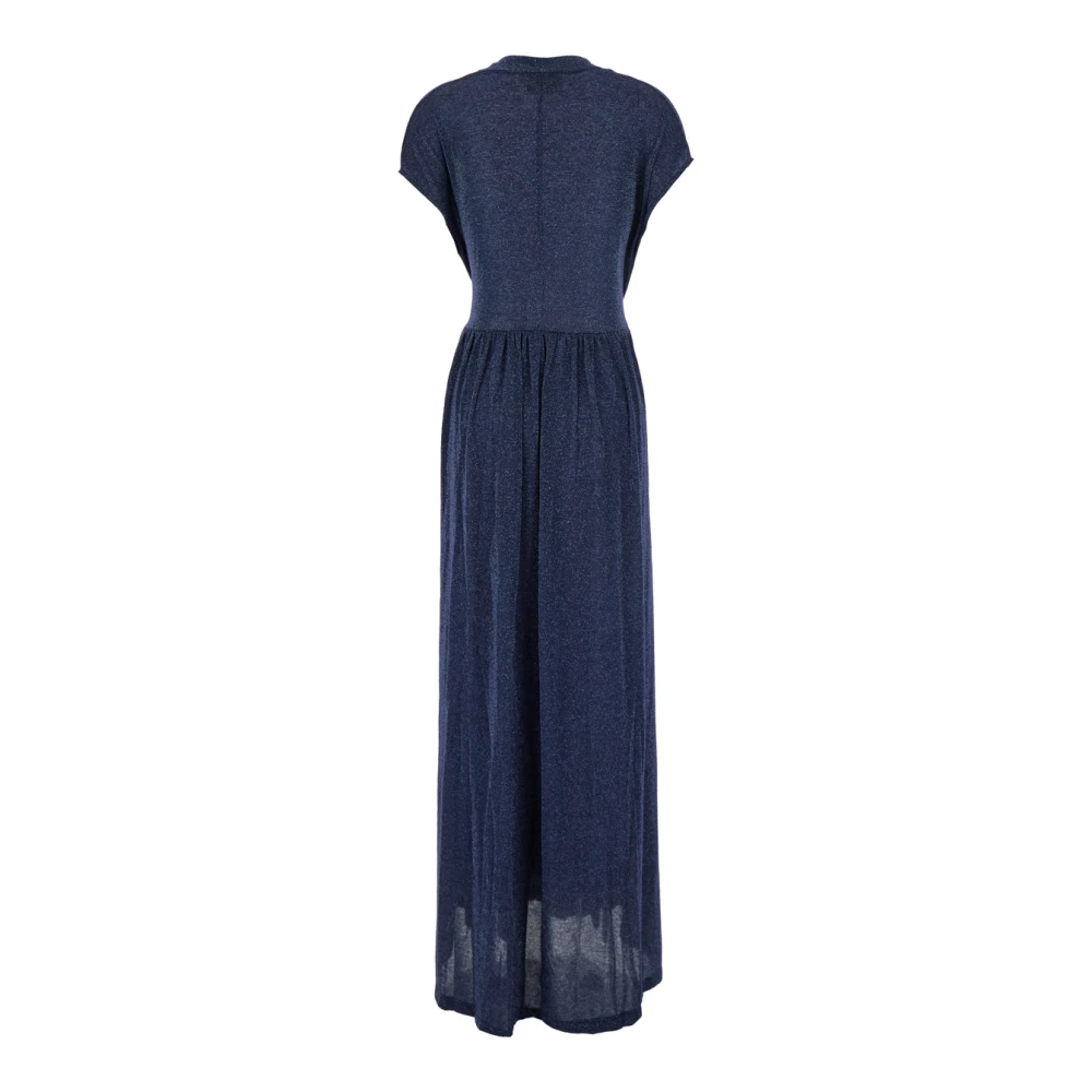 Momoni Lurex Jurk Blue Dames