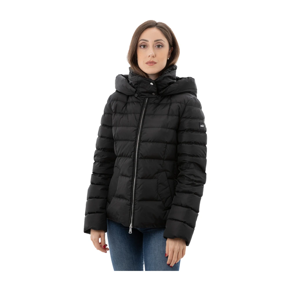add Pufferjas met afneembare capuchon Black Dames