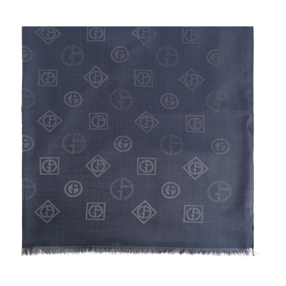 Giorgio Armani Herren Blau Seidenschal