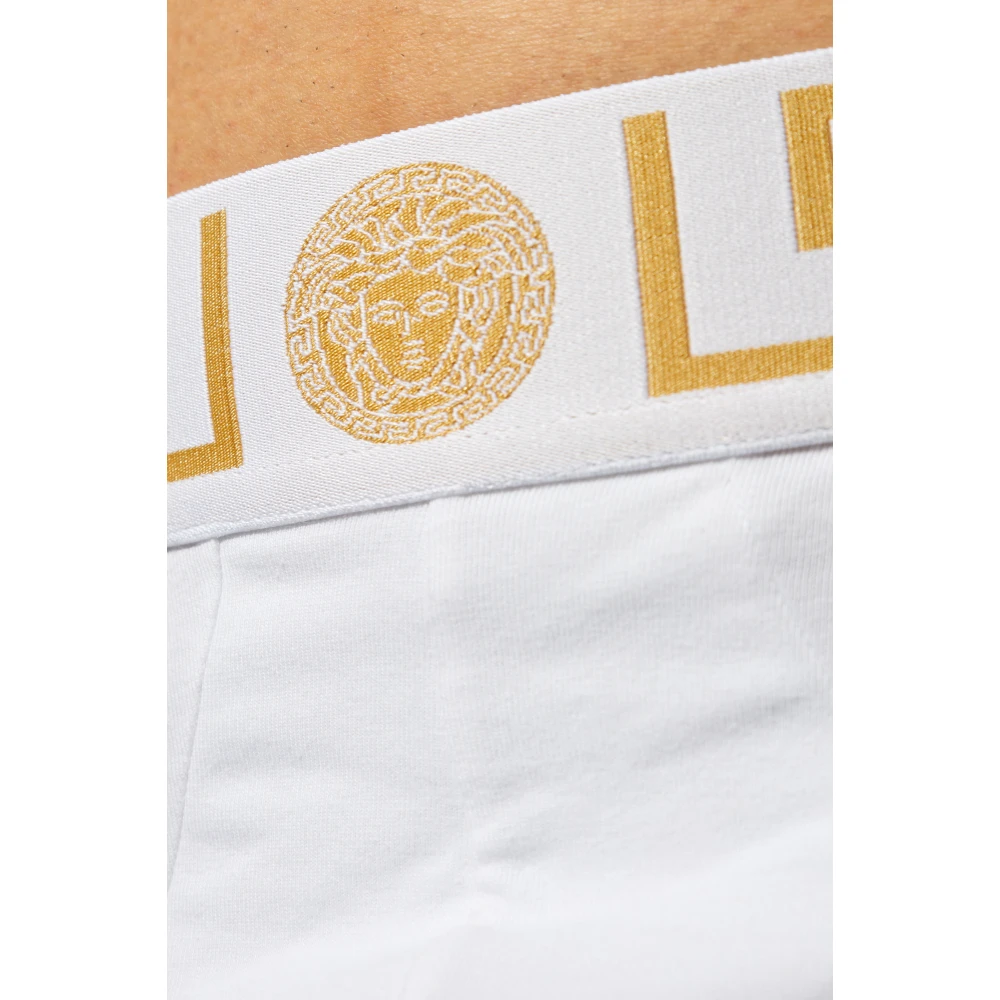 Versace Katoenen string White Heren