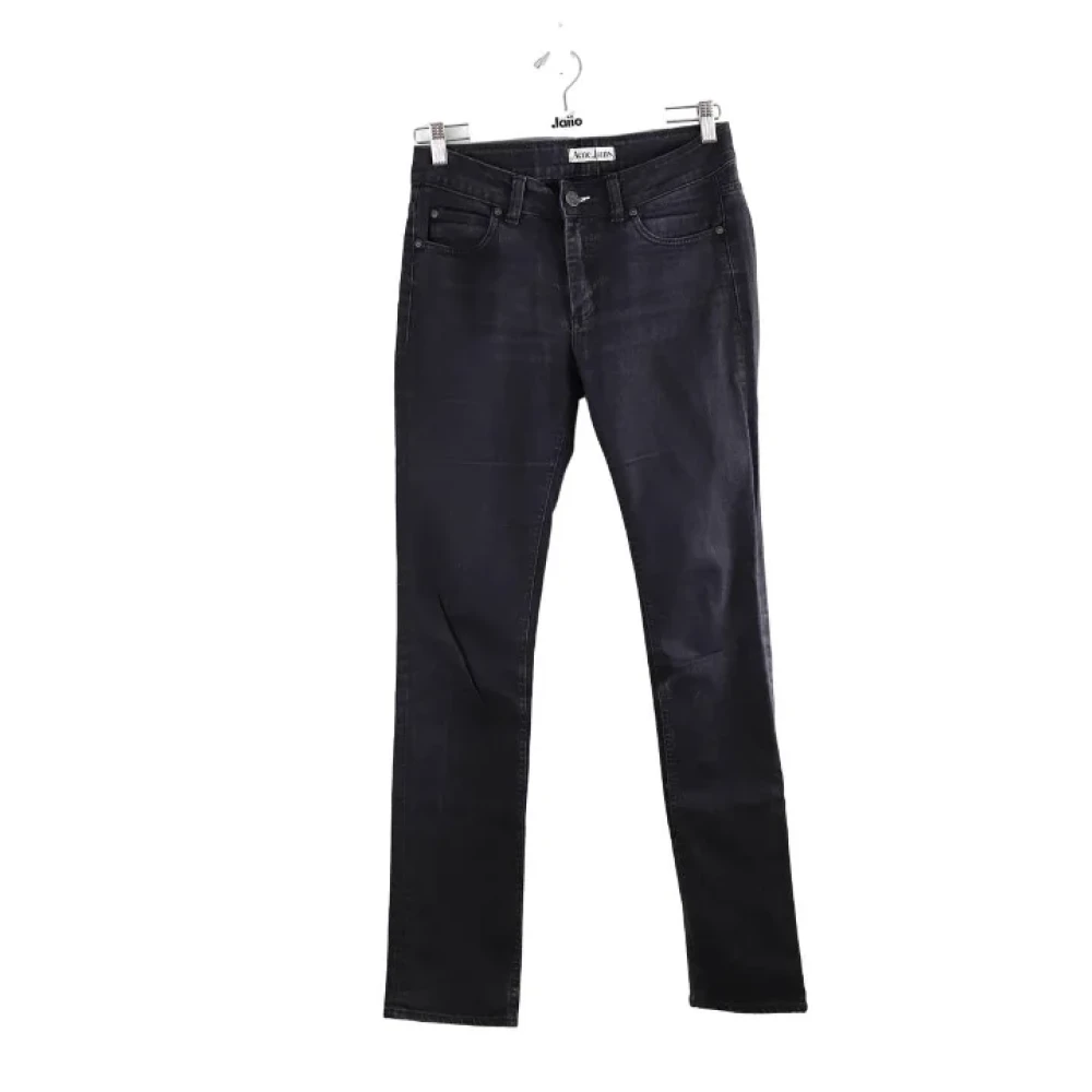 Acne Studios Pre-owned Pre-owned Bomull jeans Black, Dam