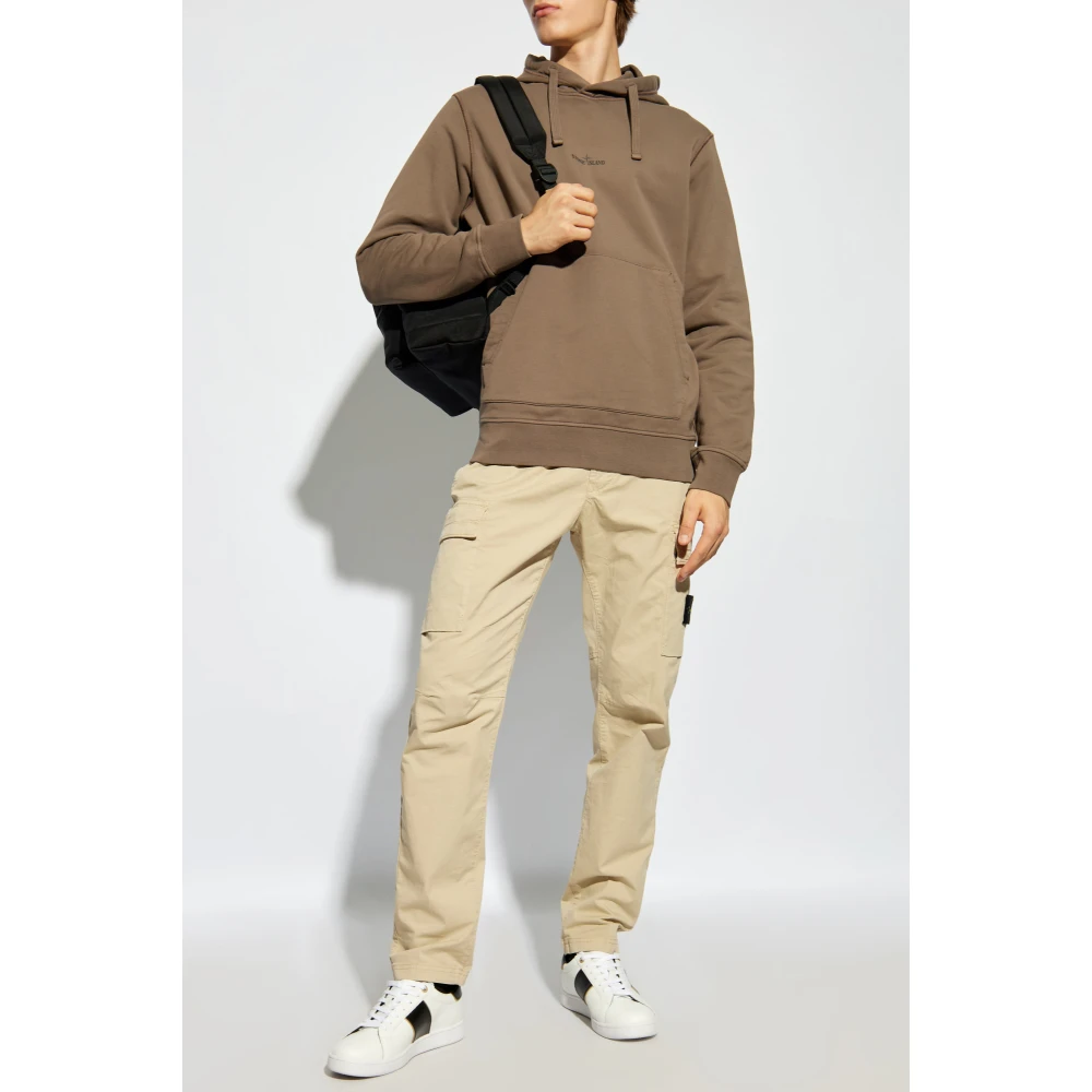 Stone Island Hoodie Brown Heren