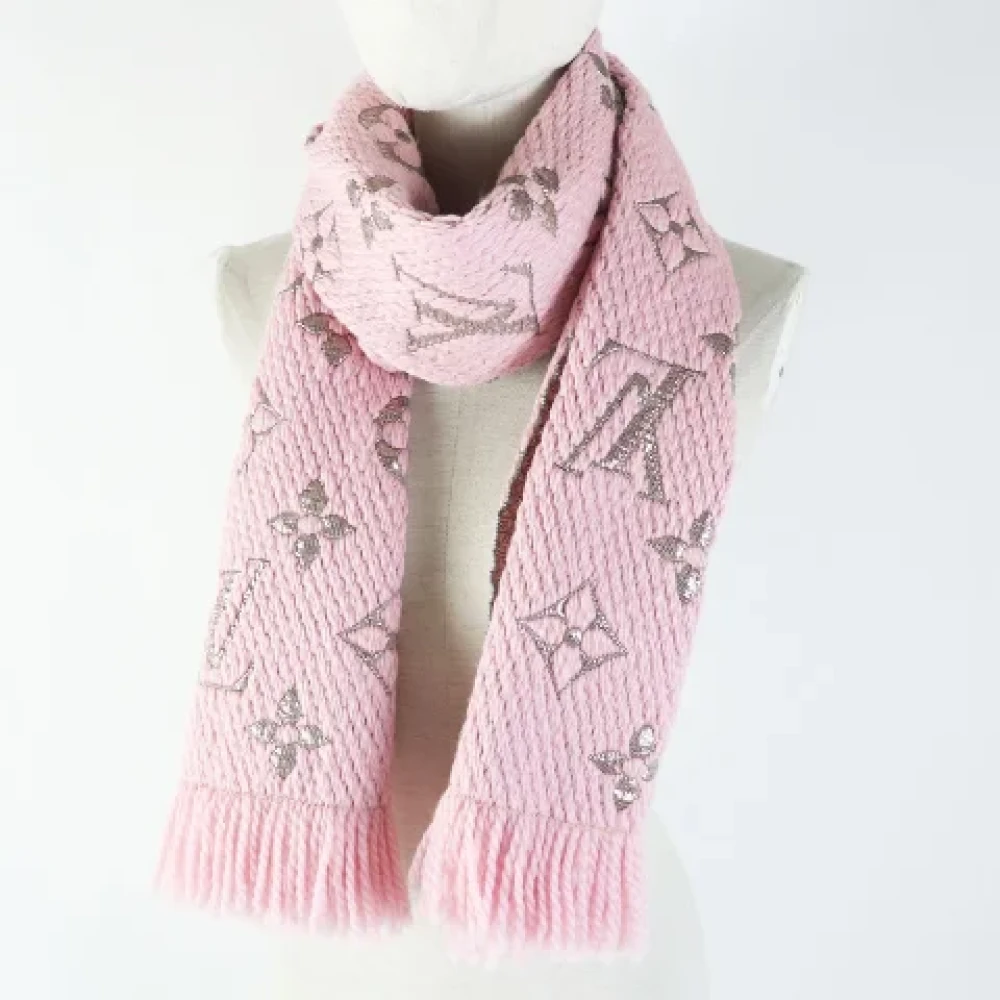Louis Vuitton Vintage Pre-owned Wool scarves Pink Dames