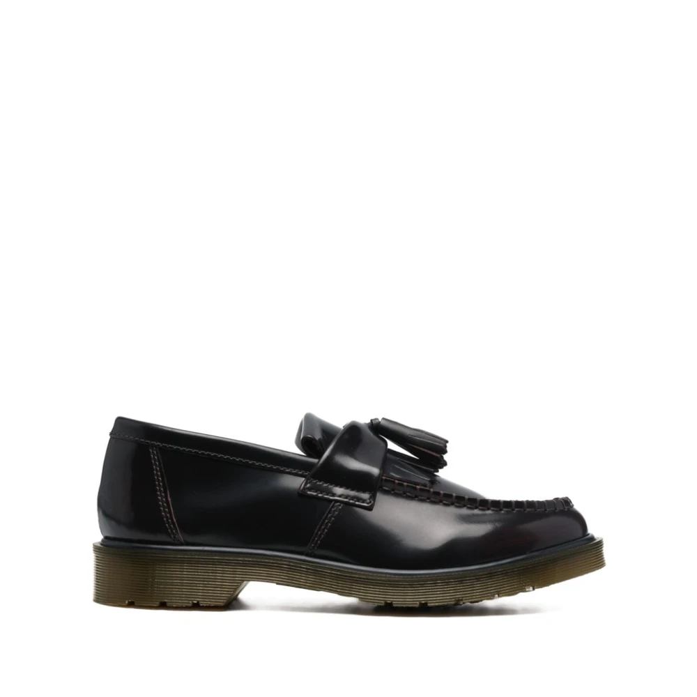 Dr Martens Unisex Nero Dr. Martens - Adrian - Mocassini Neri Lisci Lucidi In Pelle Con Nappe - Immagine 9