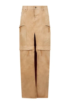 Utility Distressed Maxi Kjol