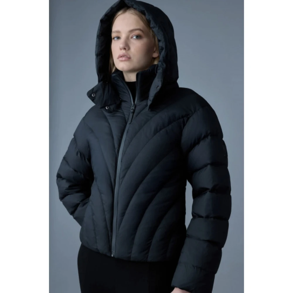 Mackage Hope Softwash afgeronde gewatteerde donsjack Black Dames