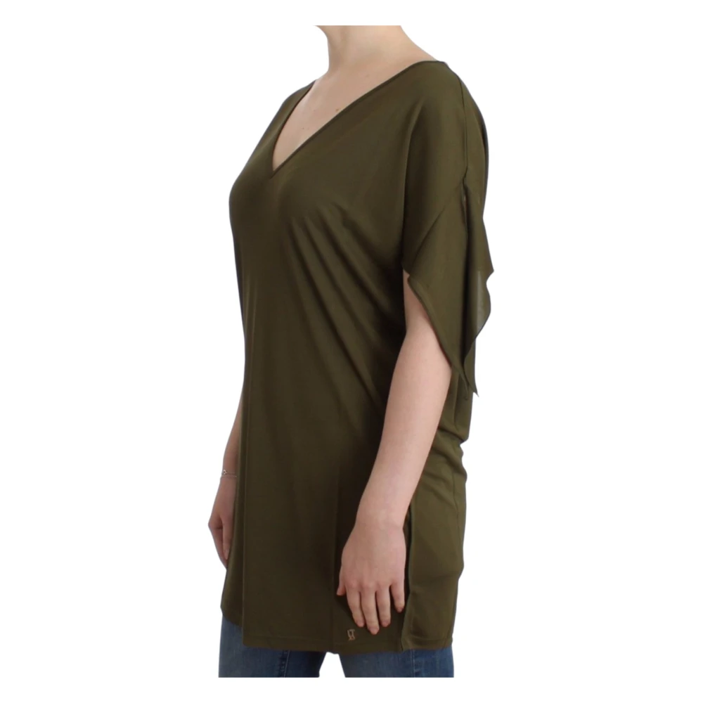 John Galliano Smaragdgroene Elegante Zijden Blouse Green Dames