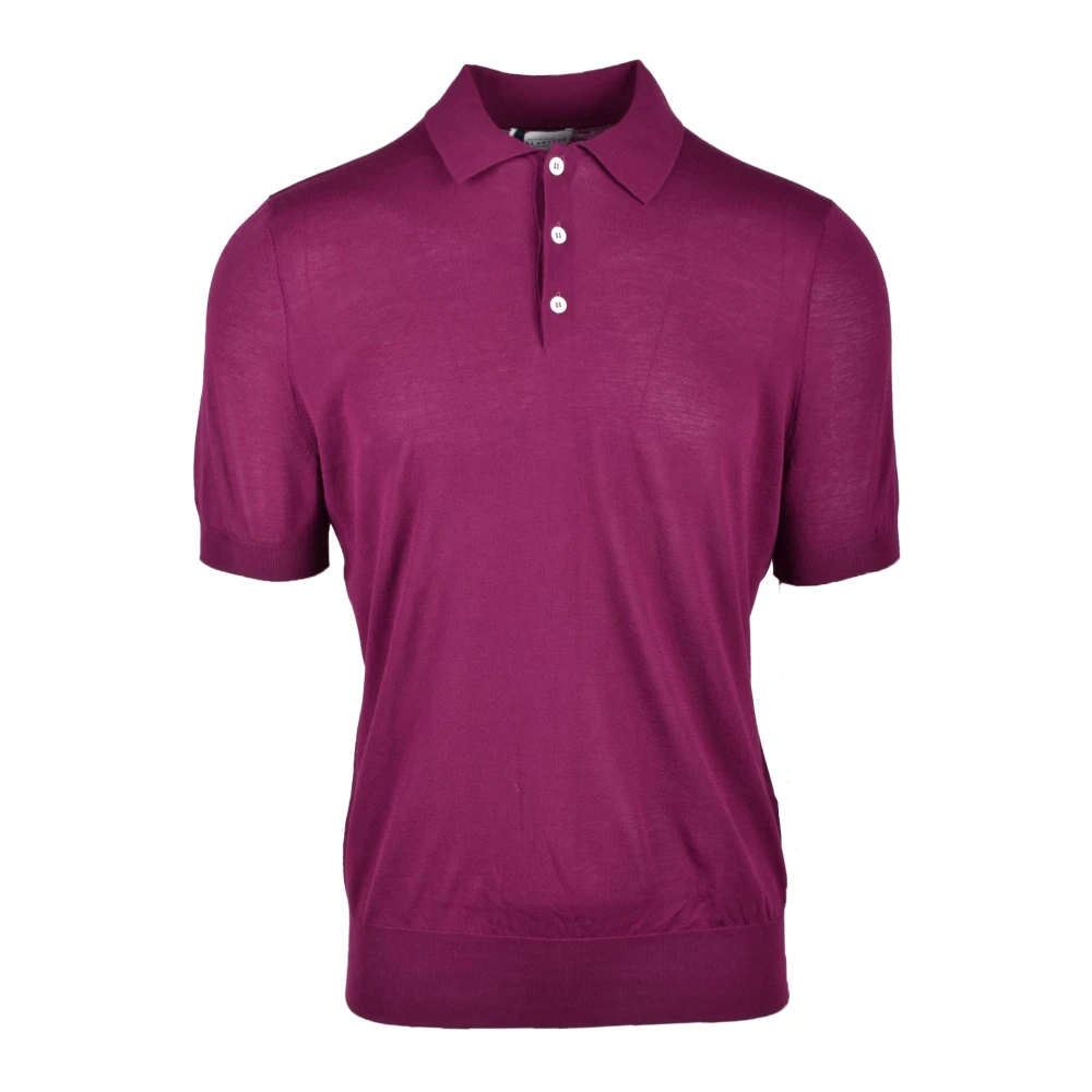 Ballantyne Katoenen Polo Shirt Purple Heren