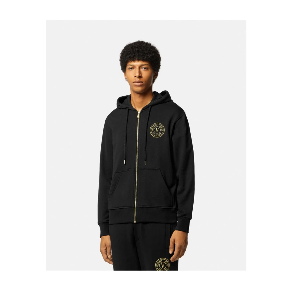 Versace Jeans Couture Stijlvolle Sweatshirts en Hoodies Black Heren