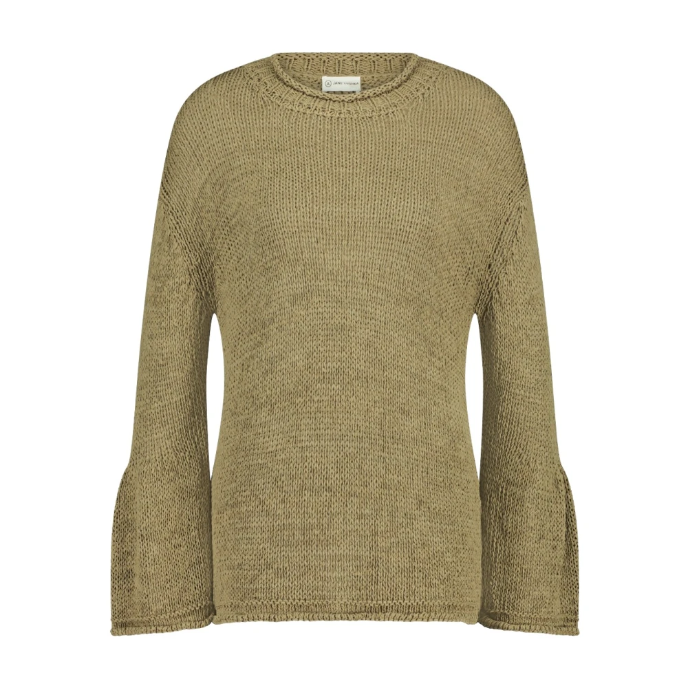 Jane Lushka Groene Katoenmix Pullover Green Dames