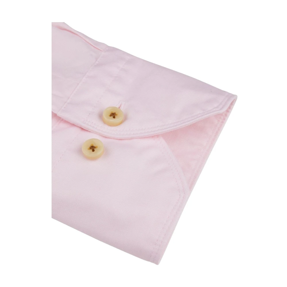Stenströms Roze Twill Fitted Body Overhemd Pink Heren