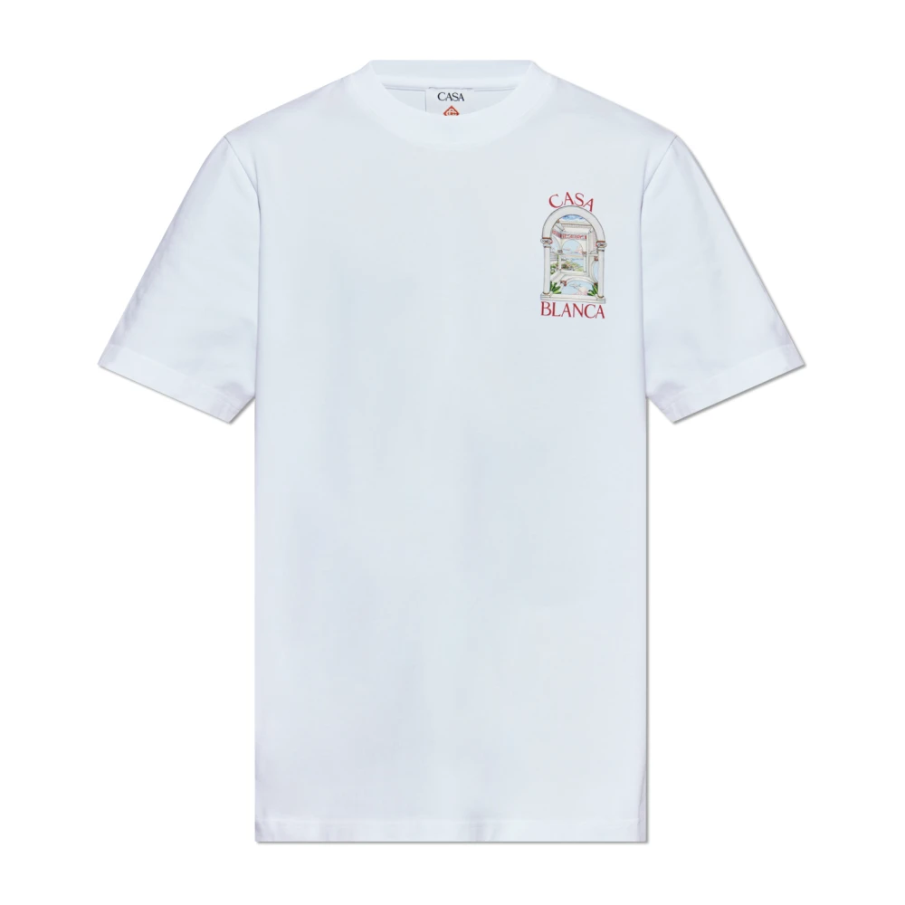 Casablanca T-shirt met print Blue Heren